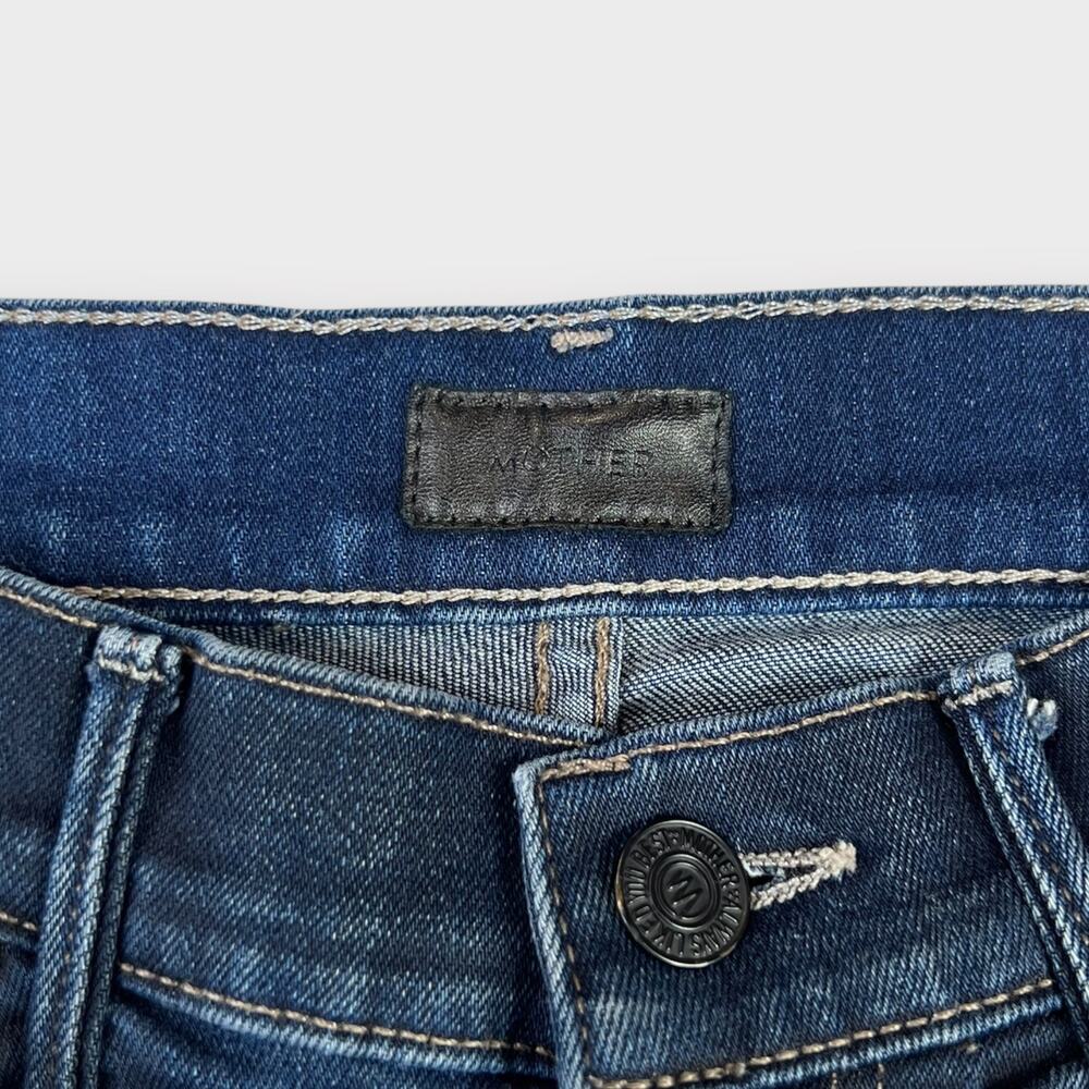 MOTHER High Waisted Rascal Ankle Snippet in Night Owl Size 25 - Picture 3 of 9